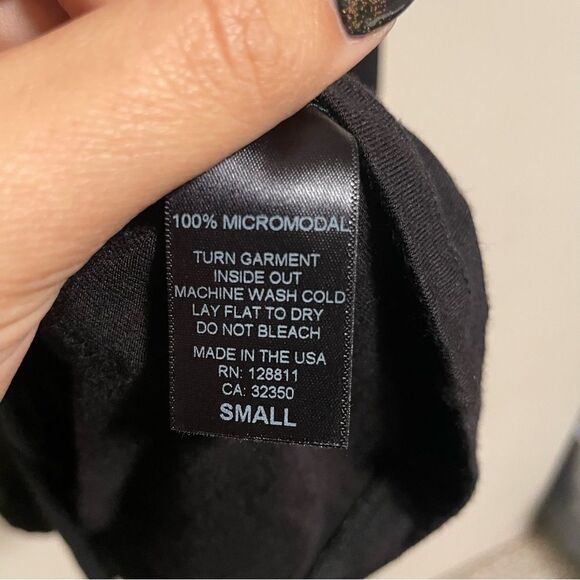 Beach Riot Cara Ruched Long Sleeve Top in Black- Size Small - Picture 6 of 7